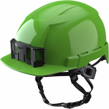Green Front Brim Type 2 Class E Safety Helmet - Adjustable Fit, Impact Resistant