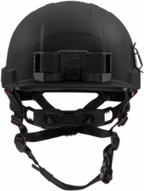 Black Front Brim Safety Helmet - Type 2 Class E, Adjustable Fit, Impact Resistant