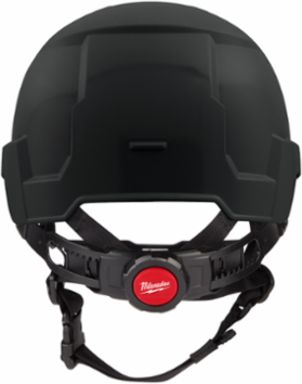 Black Front Brim Safety Helmet - Type 2 Class E, Adjustable Fit, Impact Resistant