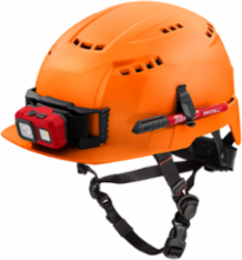 Orange Vented Safety Helmet - ANSI Type 2 Class C, Adjustable Fit