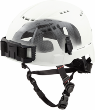 BOLT™ White Vented Safety Helmet, Type 2 Class C, Impact Armor Liner, Adjustable Fit