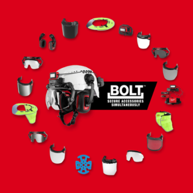 BOLT™ Blue Safety Helmet, Type 2 Class E, Impact Armor Liner, Adjustable Fit