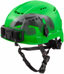 BOLT Green Vented Safety Helmet with IMPACT ARMOR, Type 2 Class C, Adjustable Fit