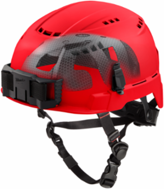 BOLT Red Vented Safety Helmet with IMPACT ARMOR Liner, ANSI Type 2 Class C
