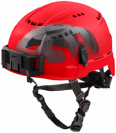 BOLT Red Vented Safety Helmet with IMPACT ARMOR Liner, ANSI Type 2 Class C