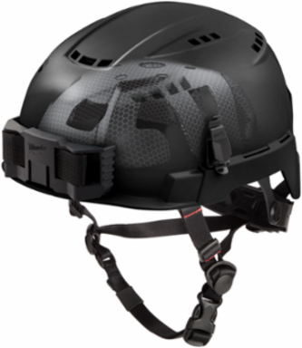 BOLT Black Vented Safety Helmet Type 2 Class C with IMPACT ARMOR™, Adjustable Fit