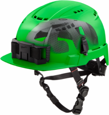BOLT Green Vented Safety Helmet with IMPACT ARMOR, Type 2 Class C, Adjustable Fit