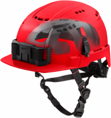 BOLTTM Vented Safety Helmet with Impact Armor Liner, ANSI Type 2 Class C, Red