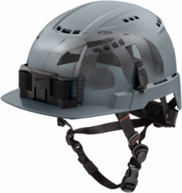 BOLT Gray Vented Safety Helmet with IMPACT ARMOR Liner - ANSI Type 2 Class C