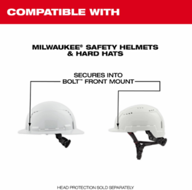 BOLT™ Gasketed Full Face Shield -Clear Dual Coat Lens(Compatible with Milwaukee® BOLT™ Safety Helmets & BOLT™ Hard Hats)