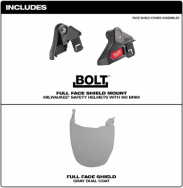 BOLT™ Full Face Shield - 9.5 Inch x 8.5 Inch, Fog-Free Polycarbonate Lens