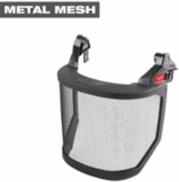 BOLT™ Metal Mesh Full Face Shield, 9.5 Inch Visor Height, Compatible with Safety Helmets