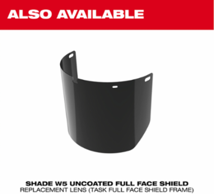 BOLT™ Task Full Face Shield - Clear Uncoated Lens (Compatible with Milwaukee® BOLT™ Safety Helmets & BOLT™ Hard Hats)