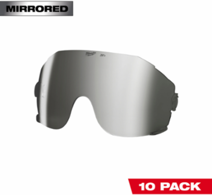 10pk Mirrored Eye Visor Replacement Lenses