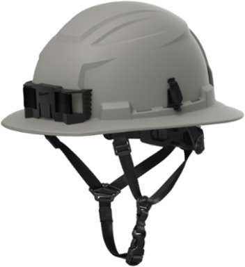 BOLT™ Light Gray Full Brim Non-Vented Safety Helmet – Type 2, Class E - Custom Logo