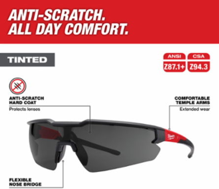Safety Glasses - Tinted Anti-Scratch Lenses