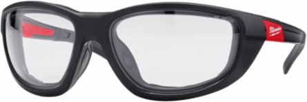 Clear High Performance Safety Glasses with Gasket, Military Grade Protection