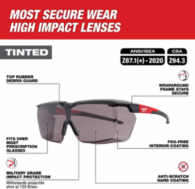 Over the Glasses - Tinted Dual Coat Lenses