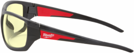 Performance Safety Glasses, Yellow Fog-Free Polycarbonate Lenses, Military Grade Impact Protection