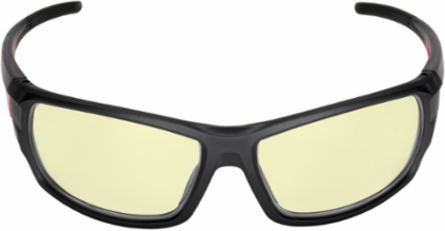 Performance Safety Glasses, Yellow Fog-Free Polycarbonate Lenses, Military Grade Impact Protection