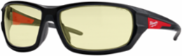 Performance Safety Glasses, Yellow Fog-Free Polycarbonate Lenses, Military Grade Impact Protection