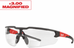 Safety Glasses - +3.00 Magnified Clear Anti-Scratch Lenses