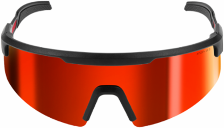 Wrap Around Safety Glasses - Red Mirrored Anti-Scratch Lenses