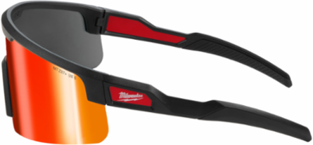 Wrap Around Safety Glasses - Red Mirrored Anti-Scratch Lenses