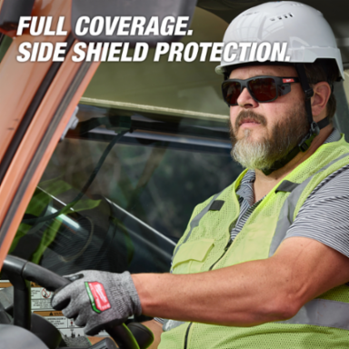 Full Frame Safety Glasses with Removable Side Shields – Brown Anti-Scratch Lenses