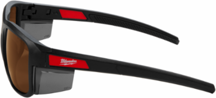 Full Frame Safety Glasses with Removable Side Shields – Brown Anti-Scratch Lenses