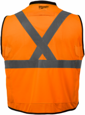 High Visibility Safety Vest L/XL with 15 Pockets and Reflective Trim