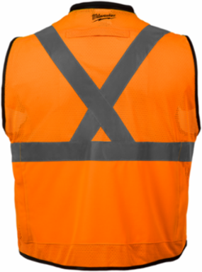 High Visibility Safety Vest L/XL with 15 Pockets and Reflective Trim