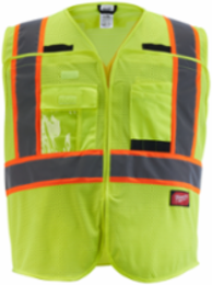 High Visibility Breakaway Mesh Safety Vest 2XL/3XL, Polyester Mesh, 9 Pockets