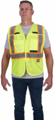 High Visibility Mesh Safety Vest 4XL/5XL, Class 2, 9 Pockets, Breathable