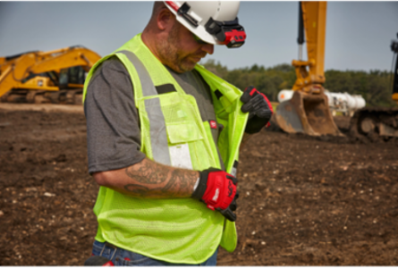 High Visibility Mesh Safety Vest 4XL/5XL, Class 2, 9 Pockets, Breathable