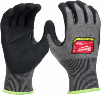 Cut Level 9 High-Dexterity Nitrile Dipped Gloves, Medium Size