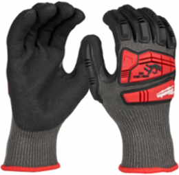 Impact Cut Level 5 Nitrile Dip Gloves, Small, Anti-Slip Grip, Touchscreen Compatible