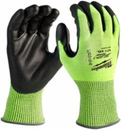 High Visibility Cut Level 4 Polyurethane Dipped Gloves 2X Large