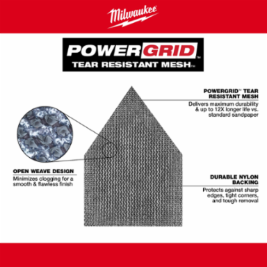 12 PK Mesh Sanding Sheets, 3.625 Inch, Grit 80/120/180, Hook and Loop