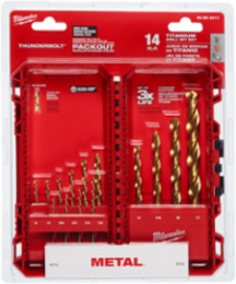 THUNDERBOLT® 14PC Titanium Drill Bit Set, Includes 1/16" to 1/2" Bits