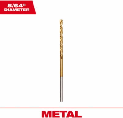 5/64 Inch THUNDERBOLT Titanium Drill Bit, 135° Split Point, 5.5 Inch Length