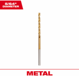 5/64 Inch THUNDERBOLT Titanium Drill Bit, 135° Split Point, 5.5 Inch Length