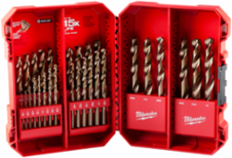 RED HELIX Cobalt Drill Bit Set - 29 Pieces, Jobber Length, Split Point