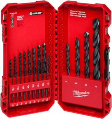 THUNDERBOLT® Black Oxide Drill Bit Set, 21 Pieces, Jobber Length