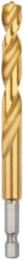 3/8 Inch SHOCKWAVE Titanium Drill Bit, 4.65 Inch Length, Hex Shank