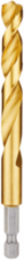 SHOCKWAVE Titanium Drill Bit 25/64 Inch, Hex Shank, Rapid Chip Removal