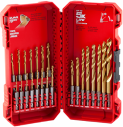 23PC SHOCKWAVE™ Impact Duty RED HELIX™ Titanium Drill Bit Set