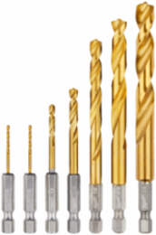 7PC SHOCKWAVE™ Impact Duty RED HELIX™ Titanium Drill Bit Set