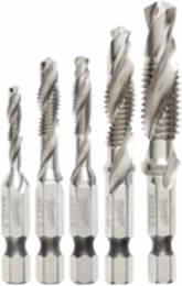 SHOCKWAVE Impact Drill and Tap Bit Set, 5-Piece, Metric Sizes M4-M10