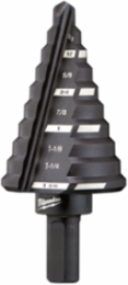 #5 Step Drill Bit 1/4 Inch - 1-3/8 Inch, 6.0 Inch Length, Black Oxide
